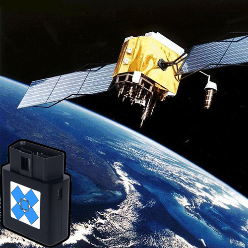 GPS Satellite and a Car Tracking Device