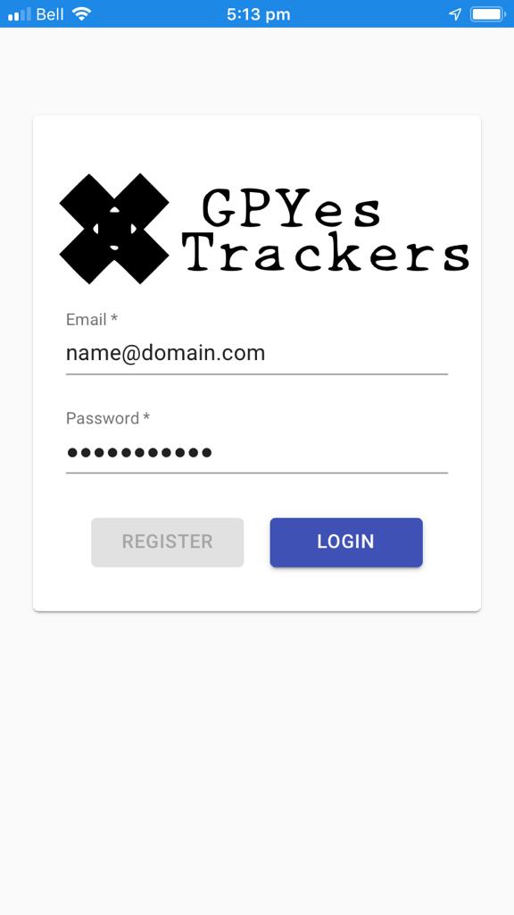 gpyes traccar ios app login new interface