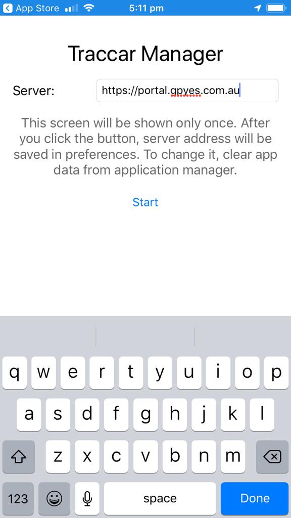 gpyes traccar ios app set server and port
